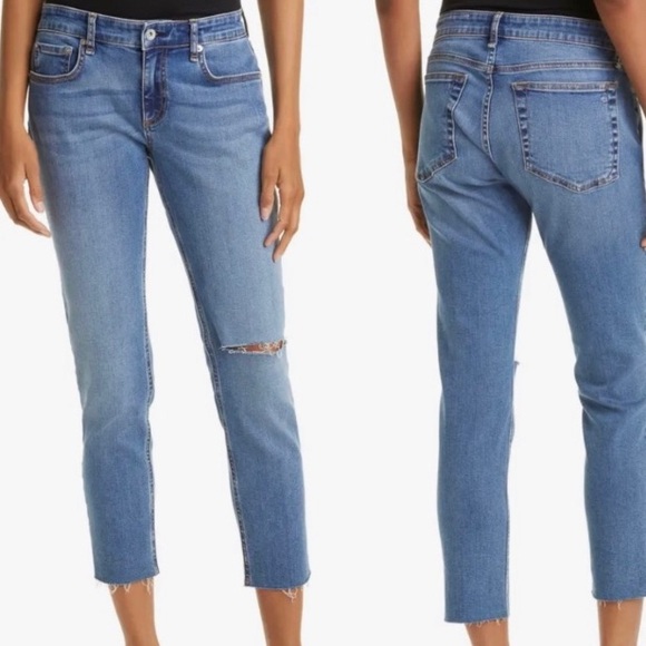 rag & bone Denim - rag & bone Dre Raw Hem Slim Boyfriend Jeans in Pismo